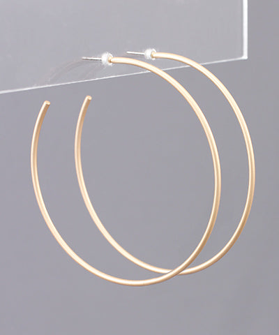 60mm Open Hoops "Matte Gold"
