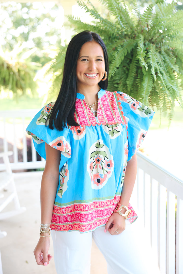 Brighter Days Top "Blue"