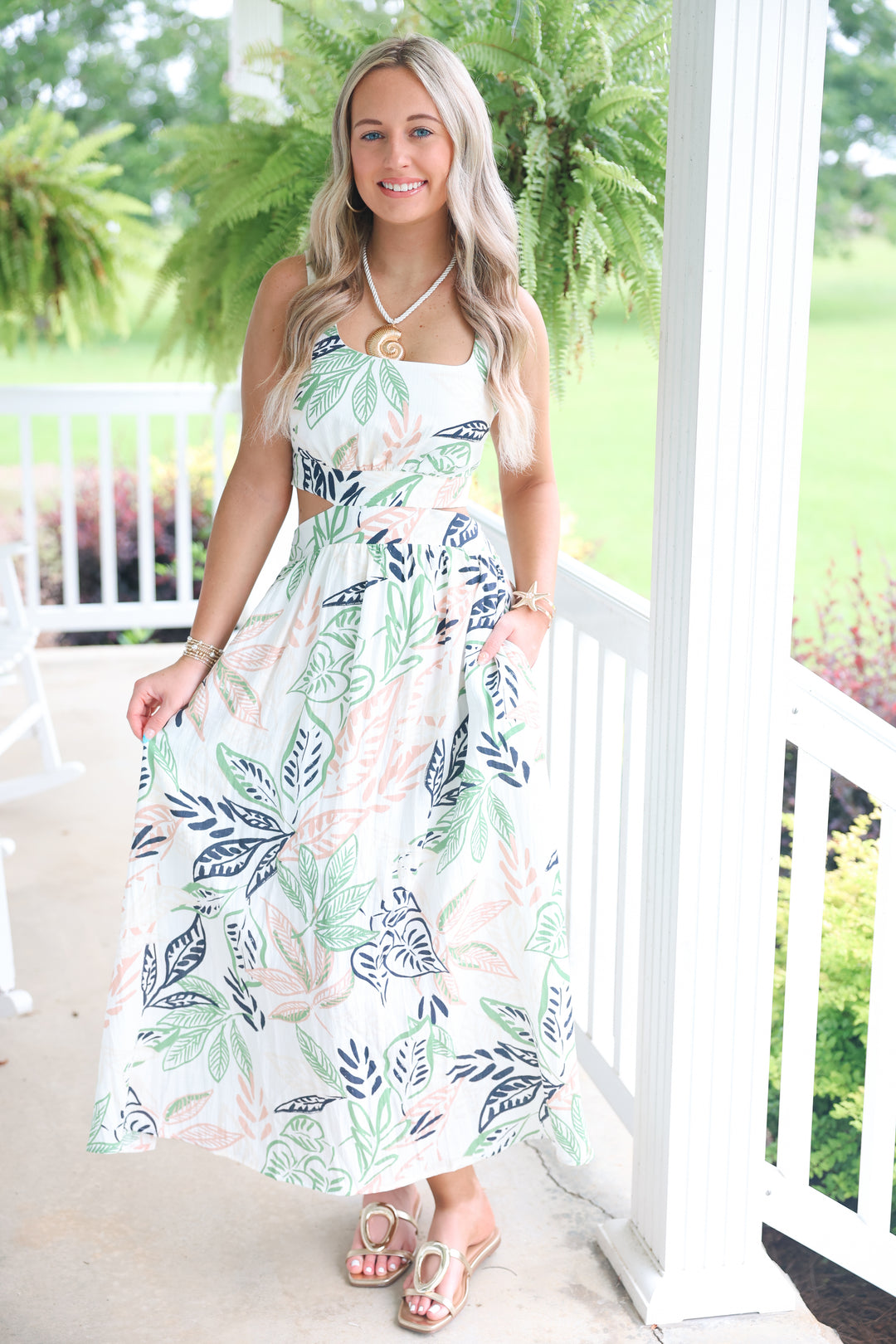 Island Palms Dress