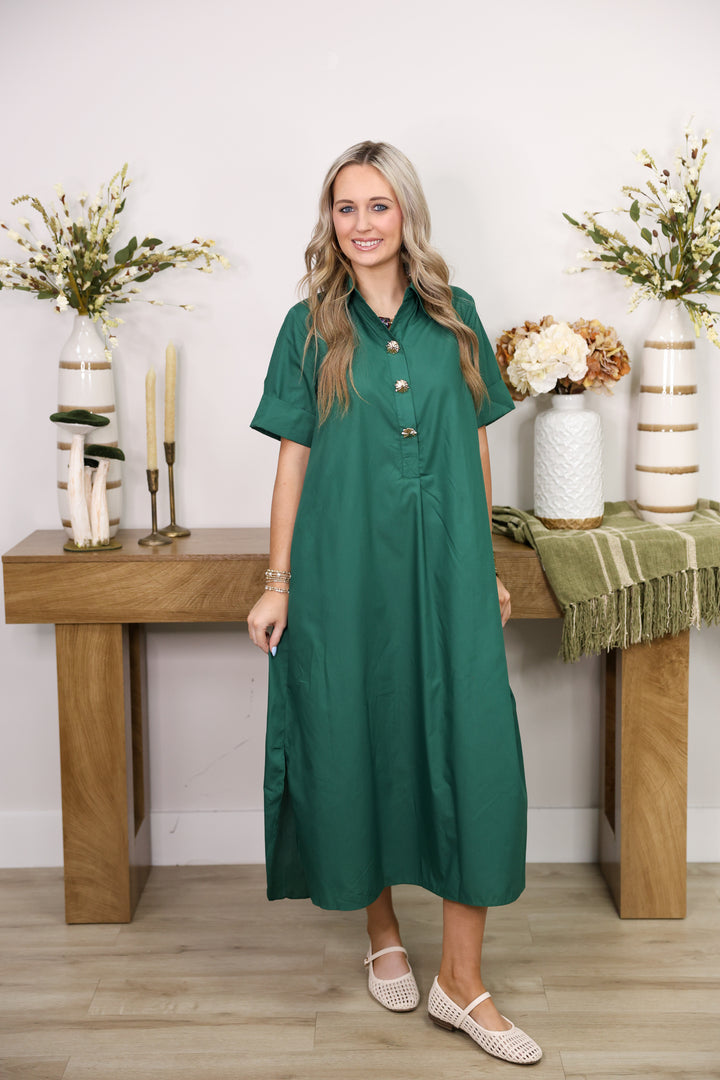 The Staple Midi Dress "H Green"