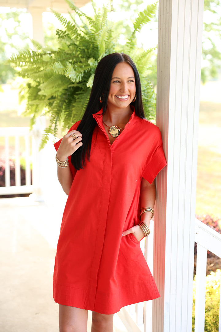 Easy Living Mini Dress "Red"