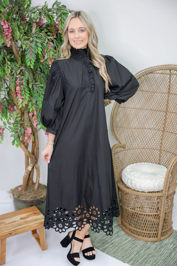 Elegant Nights Midi Dress "Black"