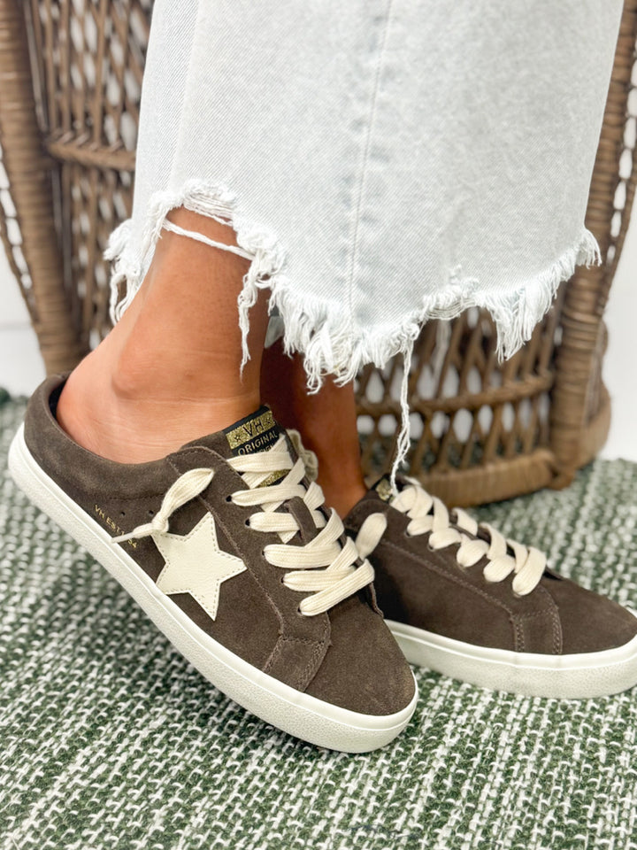 Vintage Havana - Chocolate Brown Slip On Star Low Top Sneakers
