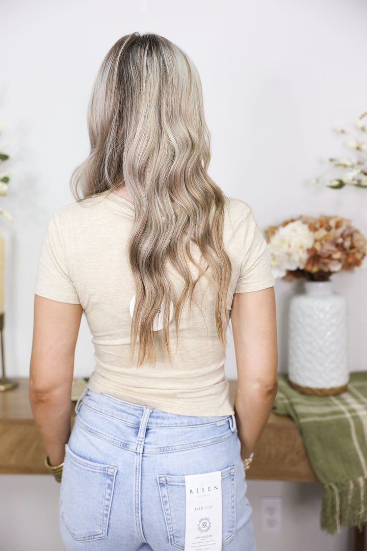 Round Neck Short Sleeve T-Shirt "Taupe"