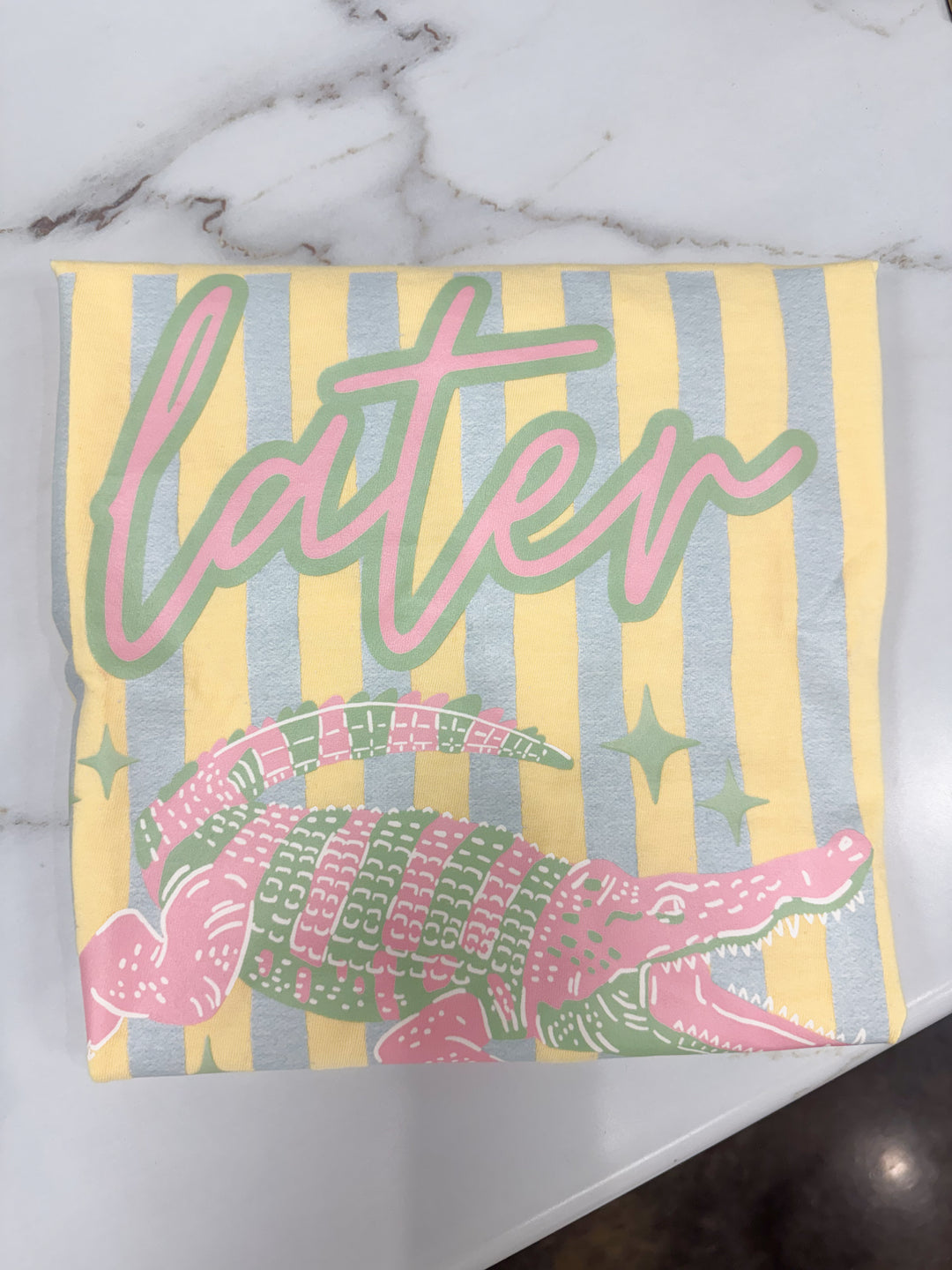 Later Gator Graphic Tee "Yellow"