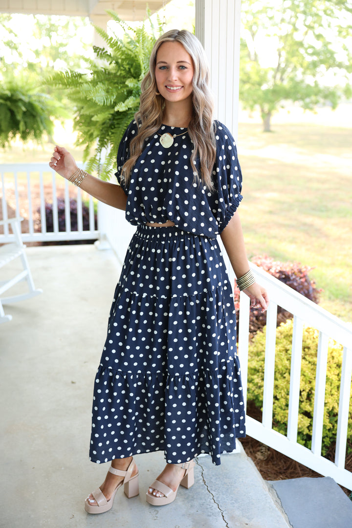 Pretty in Polka Set "Navy"