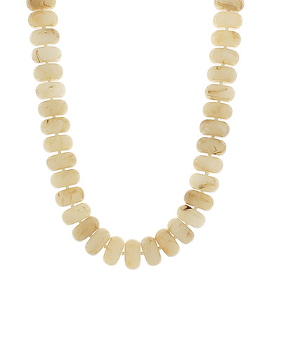Marble Rondelle Bead Necklace "Natural"