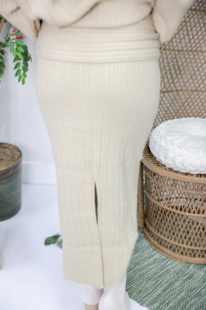 Betsy Beige Sweater Set