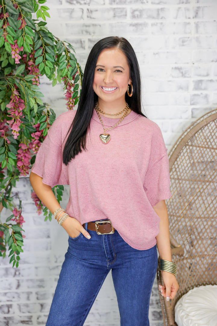 Staple Sweater Top "Mauve"