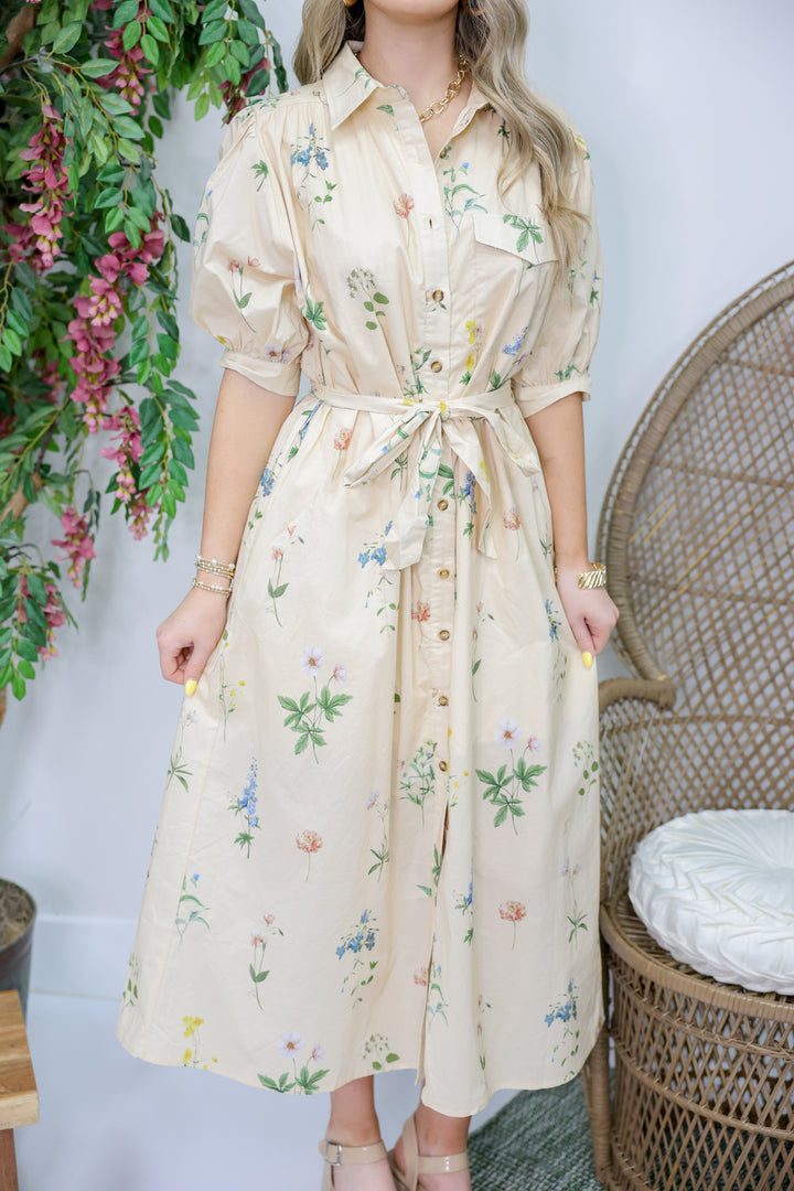 Blossom Into Fall Midi Dress