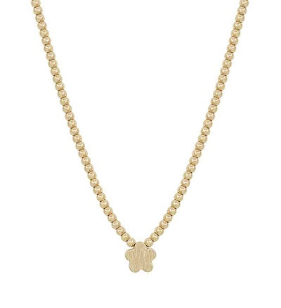 Brushed Flower & CCB Ball Chocker "Gold"