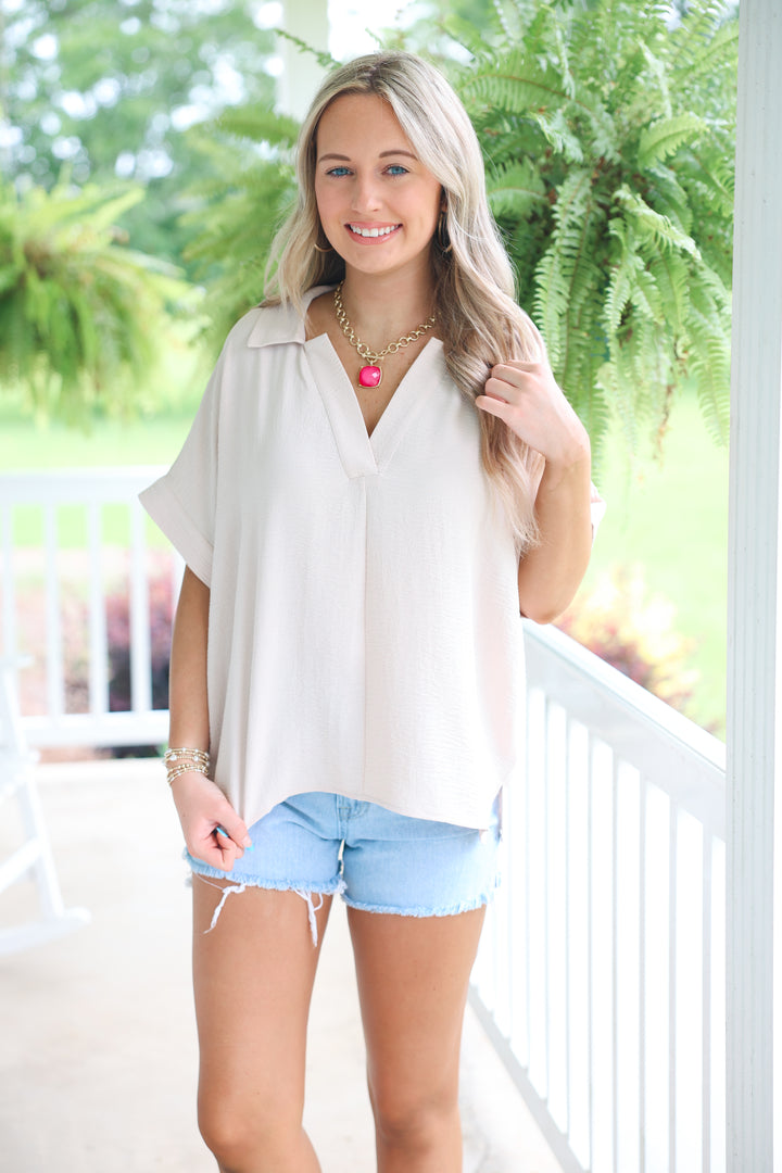 Effortless Style Top "Oatmeal"