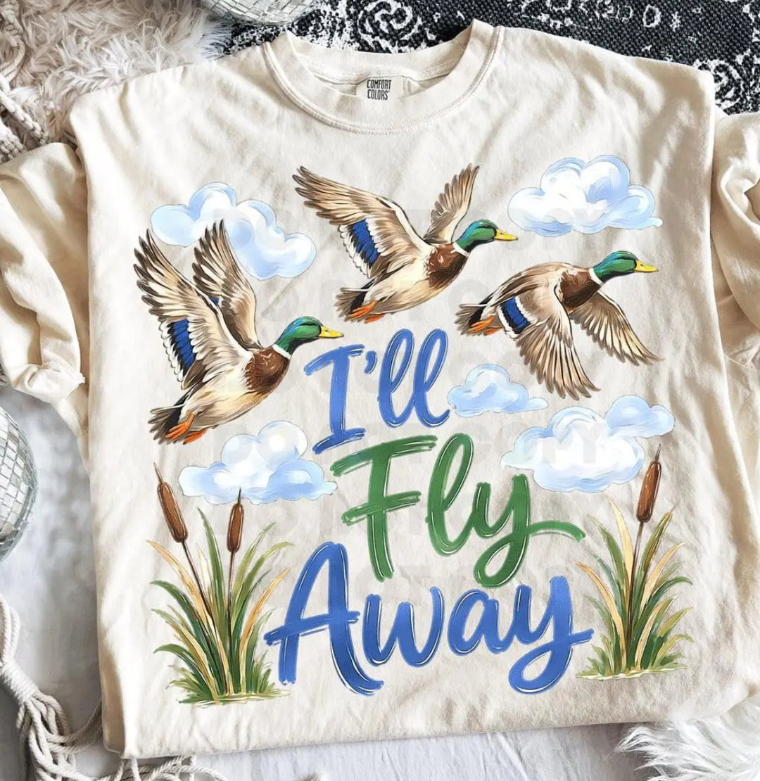 I'll Fly Away Mallard Graphic Tee "Ivory"