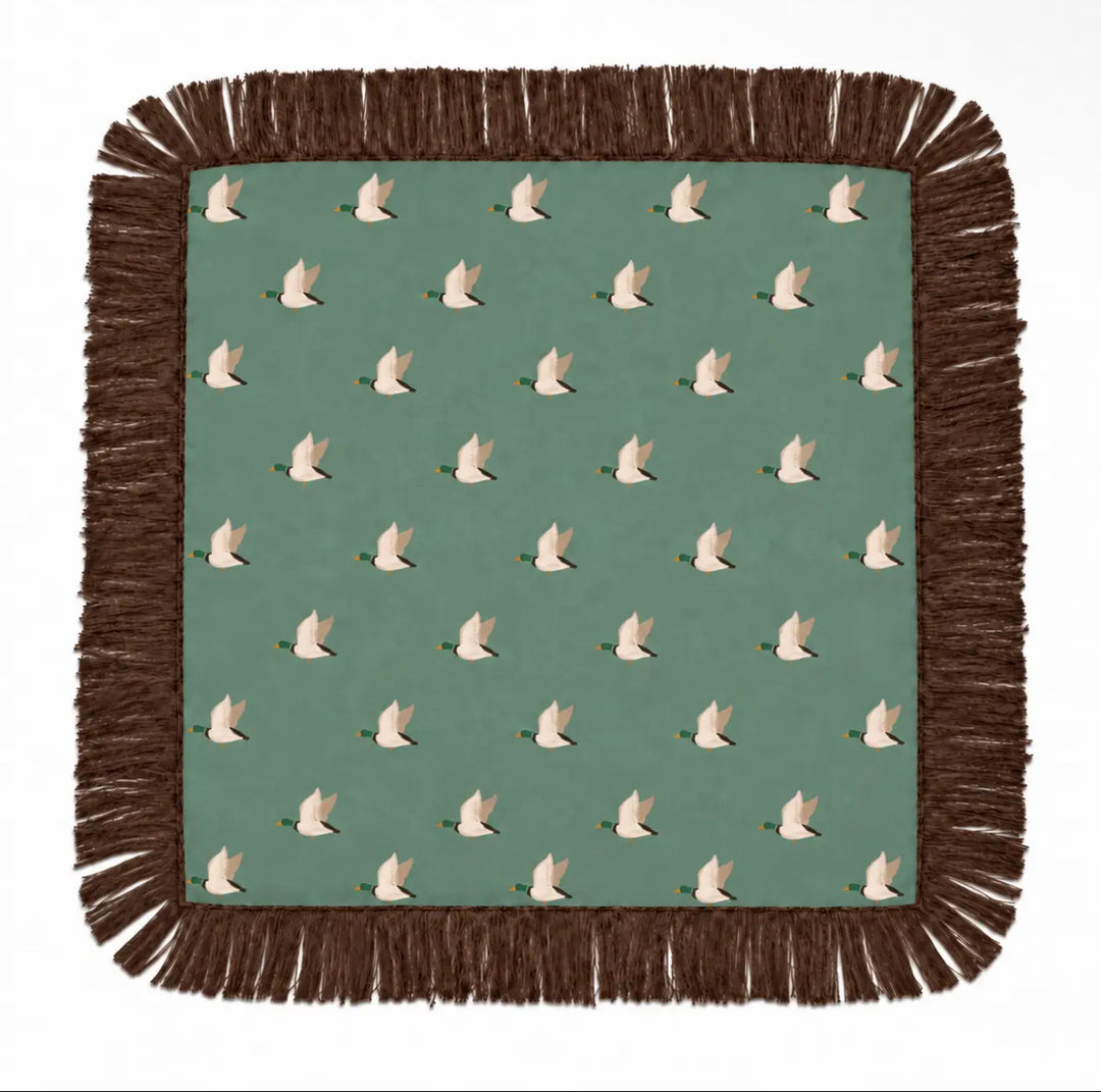The Mallard Flight Fringe Scarf