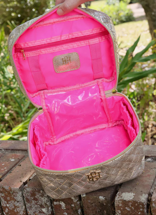 Caroline Hill - Hampton Train Case "Champagne Pop"