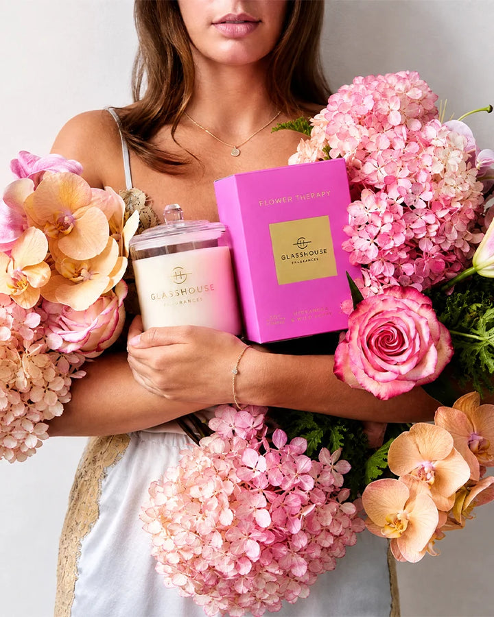 Glasshouse - 13.4 oz. Scented Candle - Flower Therapy