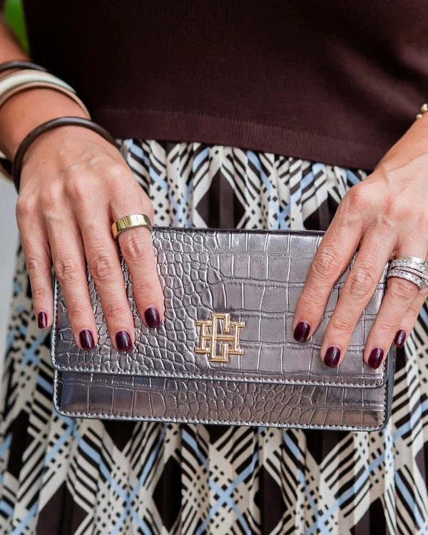 Caroline Hill - Brynleigh Clutch Crossbody - Black Pearl EC