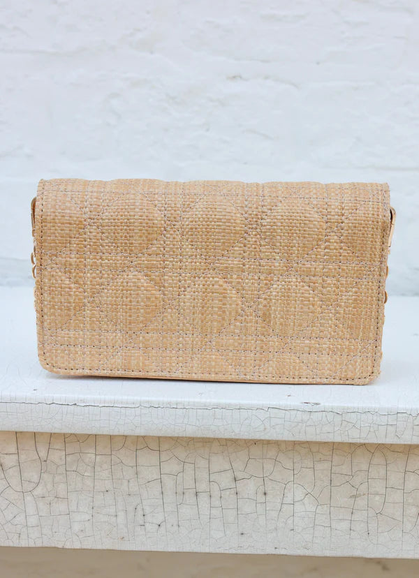 Caroline Hill - Brynleigh Clutch Crossbody "Natural Quilted LQ"