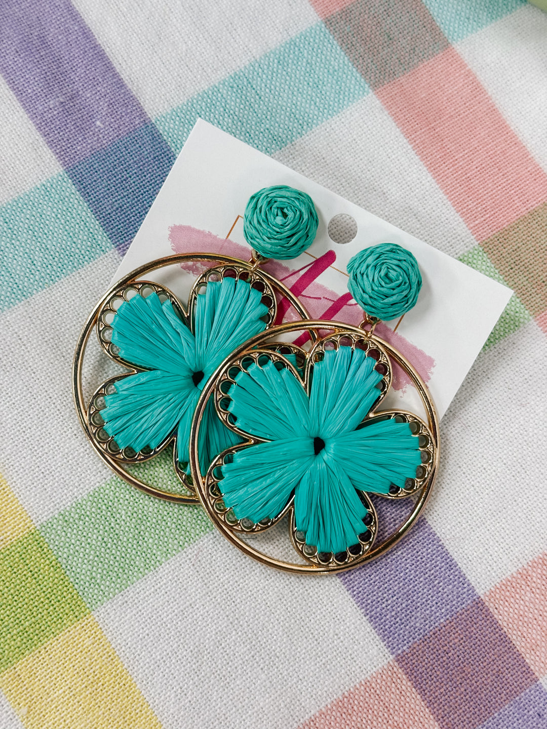Flower Earrings "Turquoise"