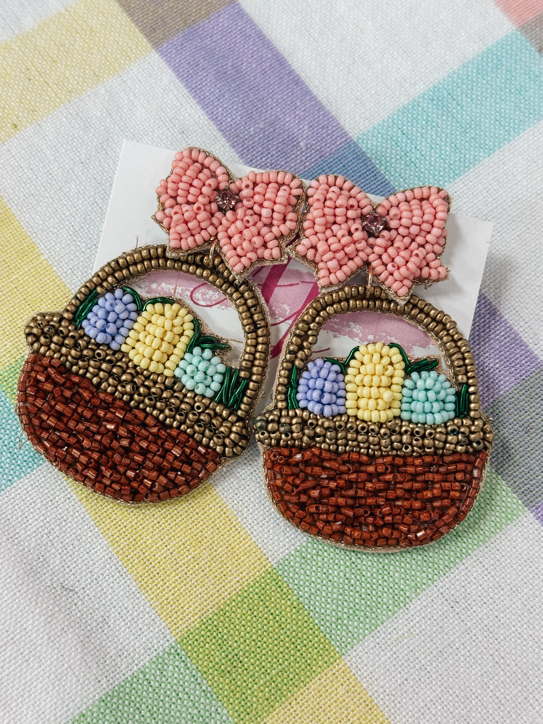 Easter Egg Basket Earrings