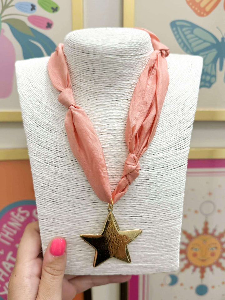 Hart Designs Jewelry - Peach Scarf Necklace "Star”