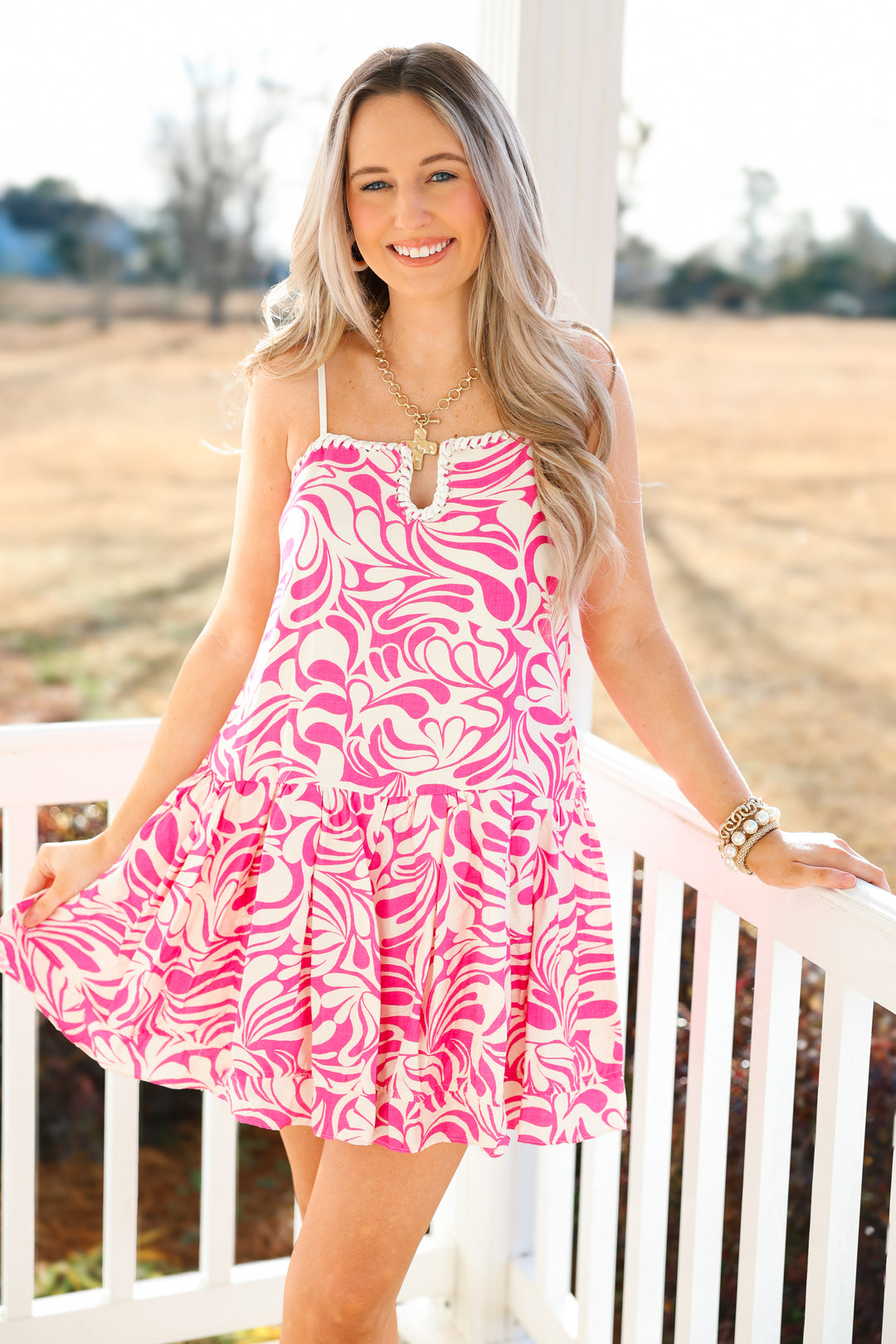pink abstract mini dress Pink Abstract Print Double Layer Slinky Ruched One Shoulder Mini Dress