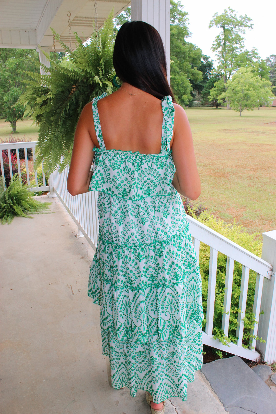 Gracious Green Midi Dress