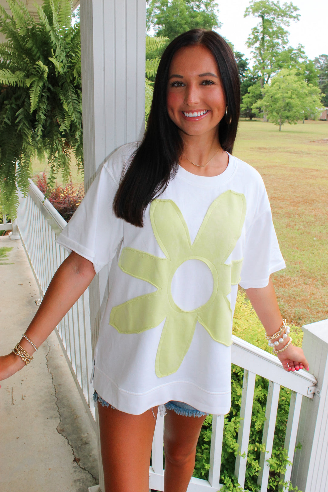 Flower Patch Top "Lime"