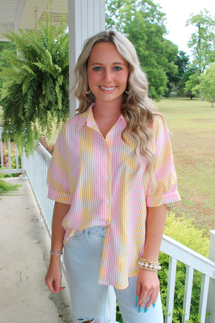 Lemonade Top "Yellow/Pink"