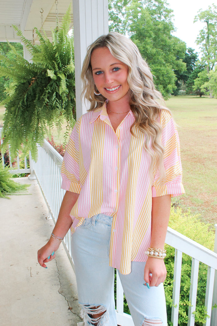 Lemonade Top "Yellow/Pink"