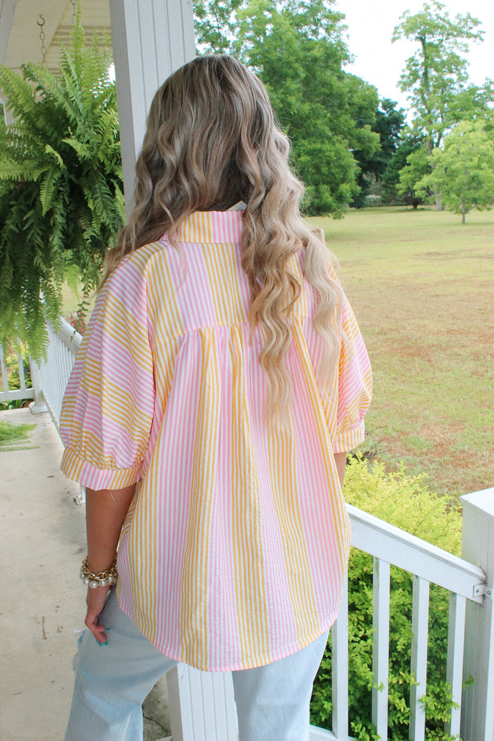 Lemonade Top "Yellow/Pink"