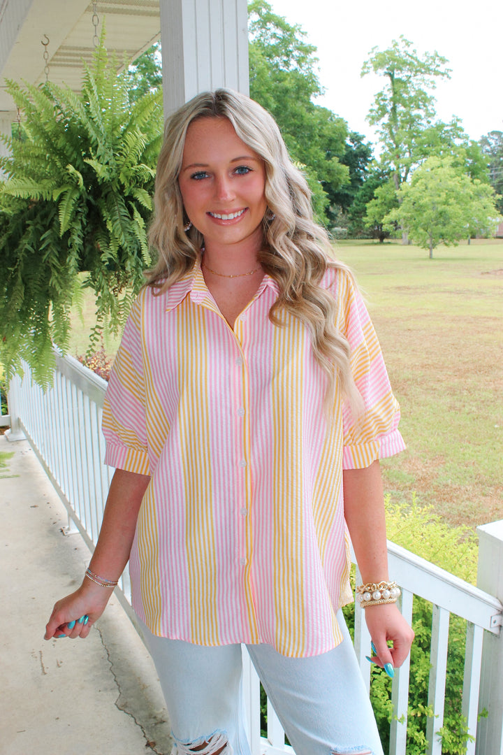 Lemonade Top "Yellow/Pink"