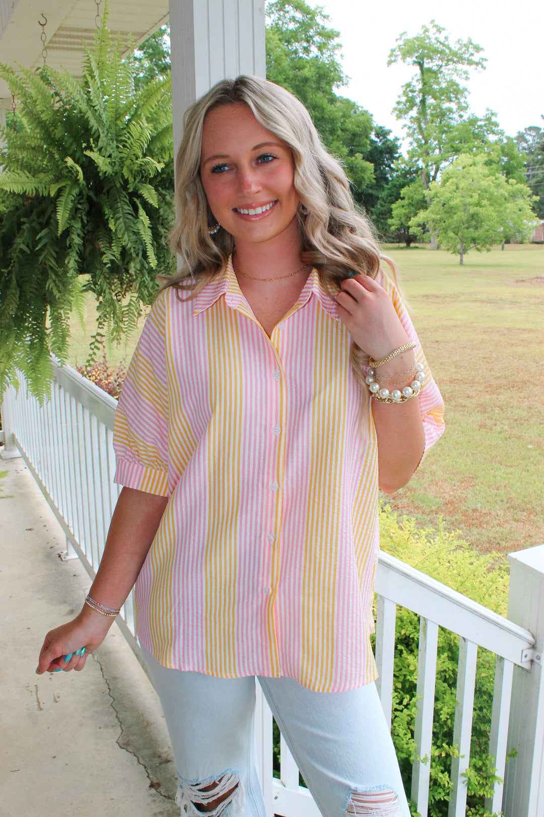 Lemonade Top "Yellow/Pink"