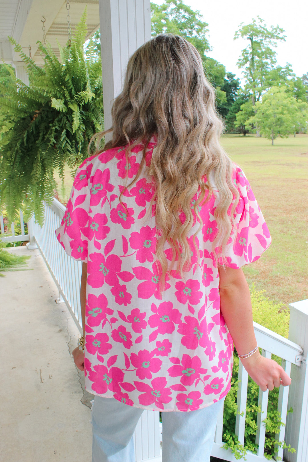 Fancy Florals Top "Pink"