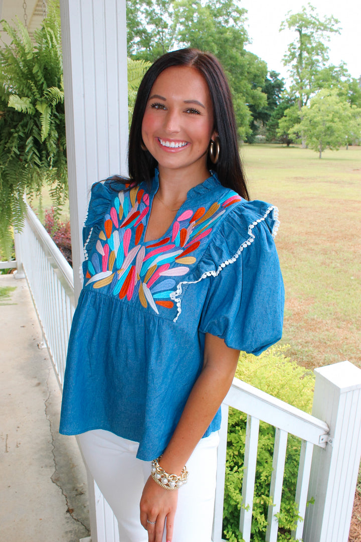 Denim Darling Top