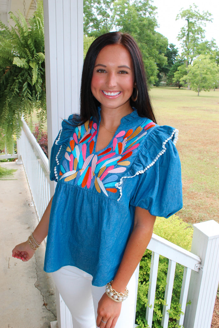 Denim Darling Top