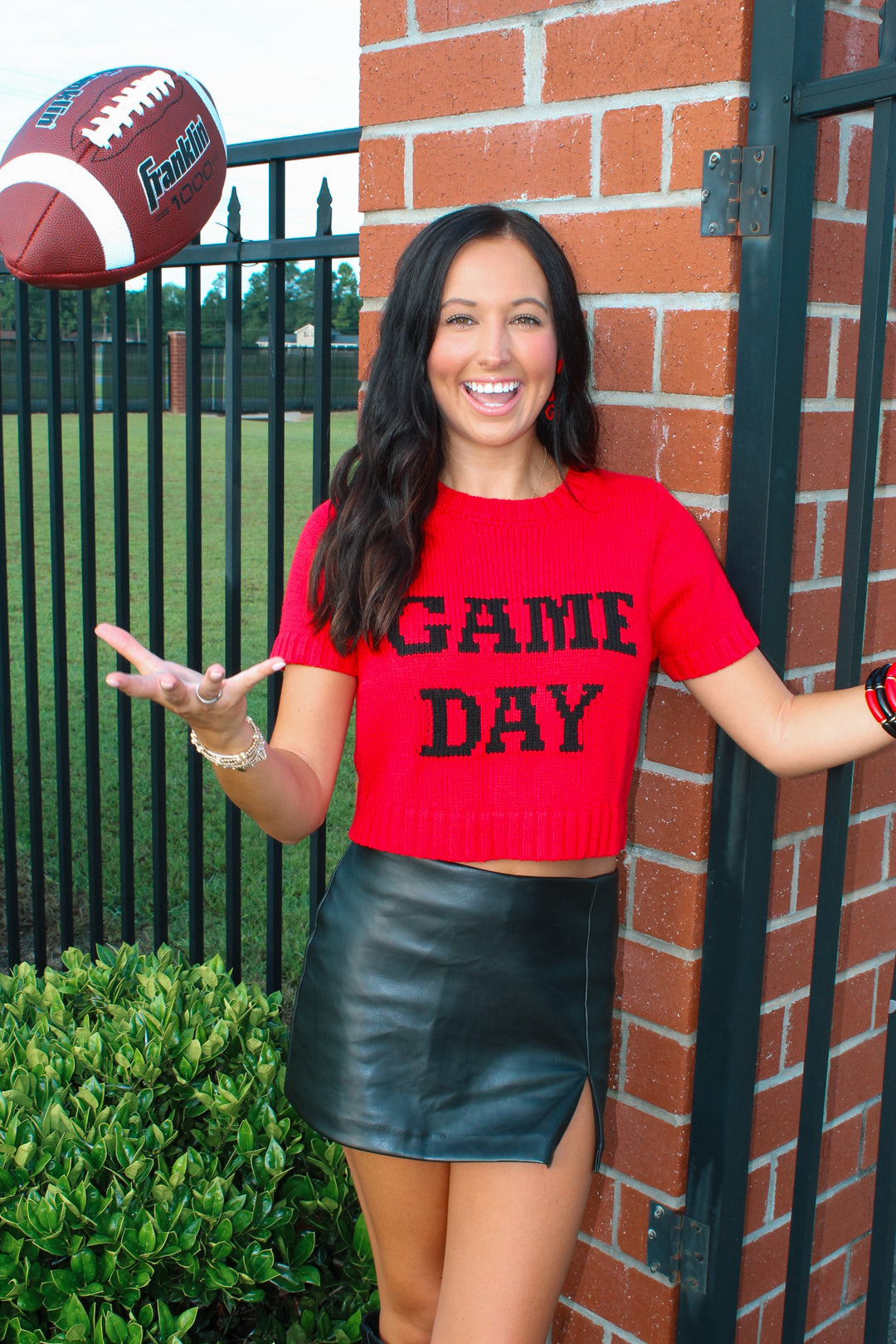 Game Day Cropped Sweater Top