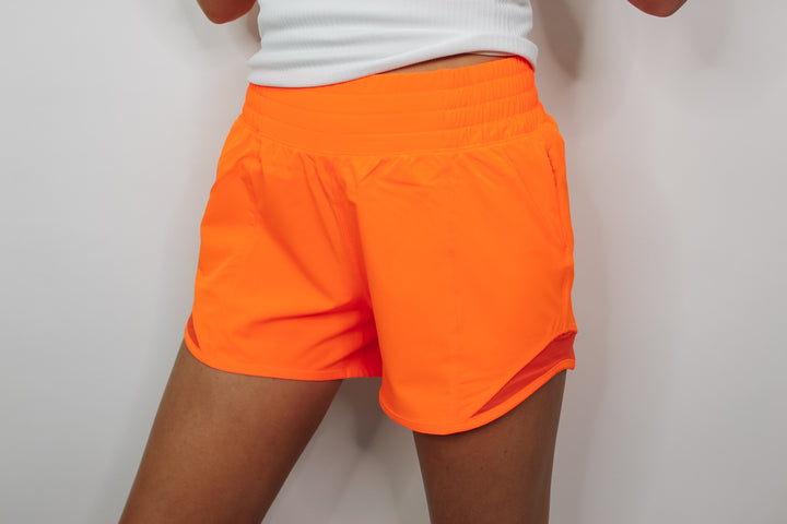 Active Pleat Tennis Shorts "Highlight Orange"