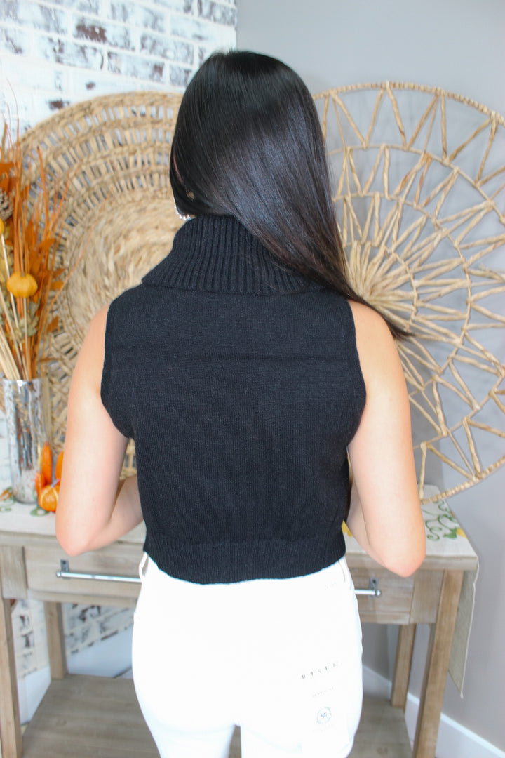 Alice Turtle Neck Knit Top "Black"