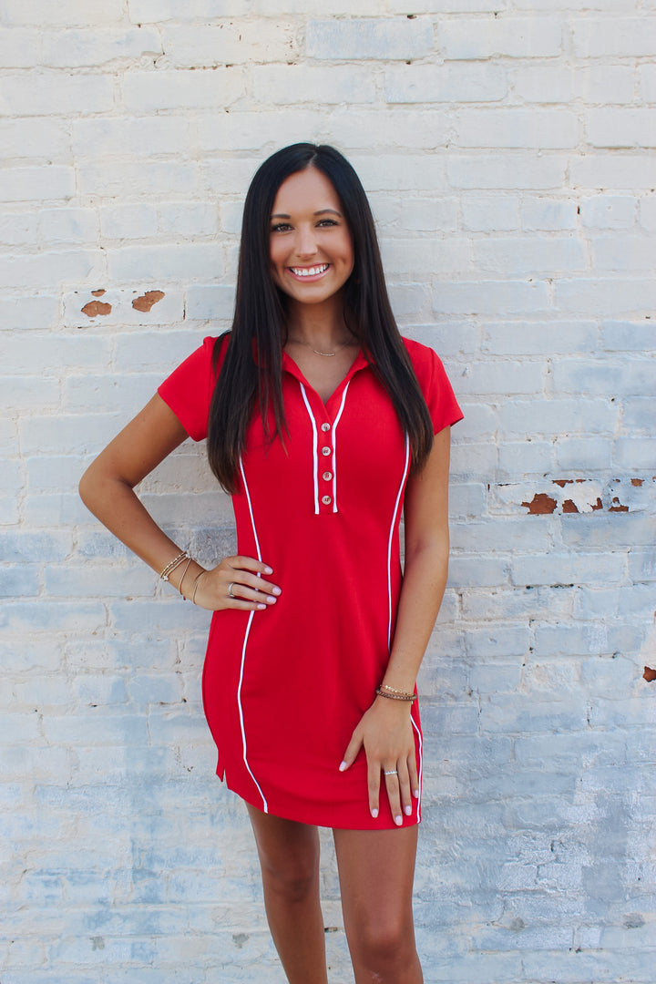 Fitted Dress "Red"