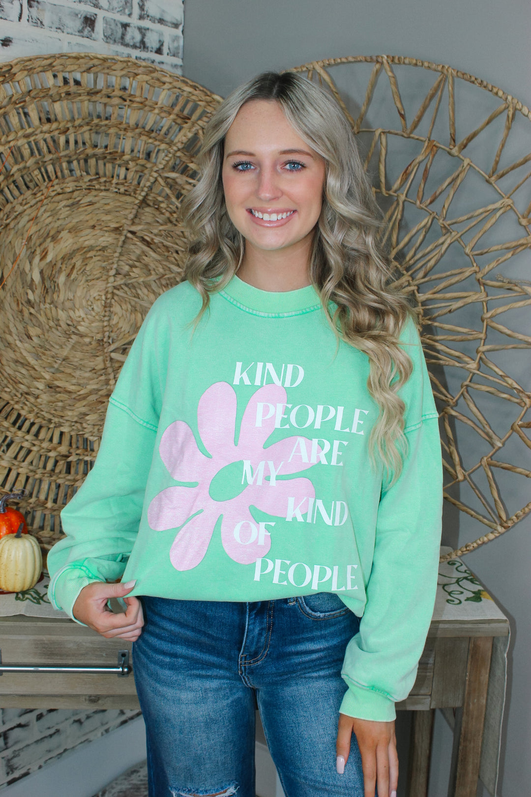 "Kind People Are My Kind Of People" Oversized Sweatshirt