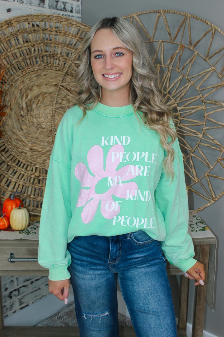 "Kind People Are My Kind Of People" Oversized Sweatshirt