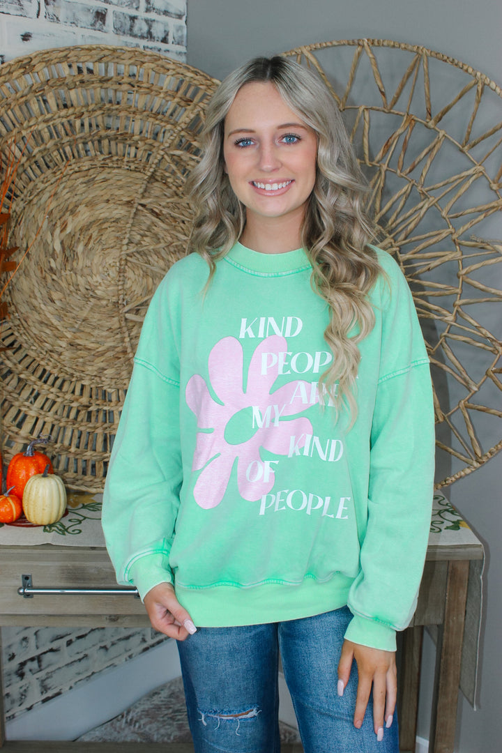 "Kind People Are My Kind Of People" Oversized Sweatshirt