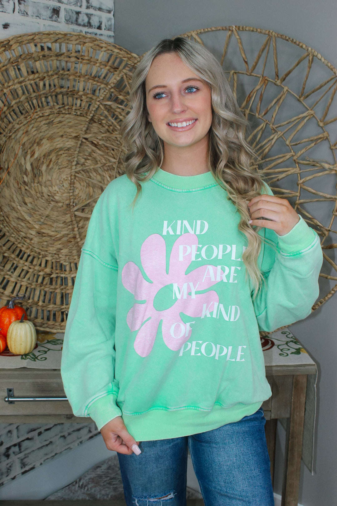 "Kind People Are My Kind Of People" Oversized Sweatshirt