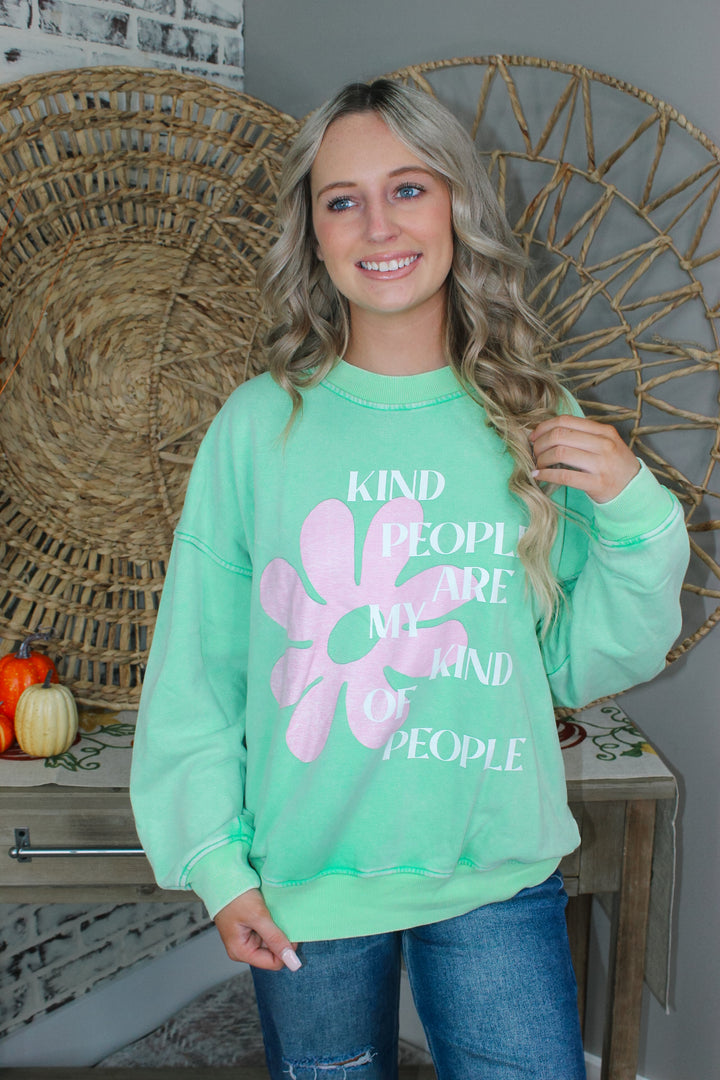 "Kind People Are My Kind Of People" Oversized Sweatshirt