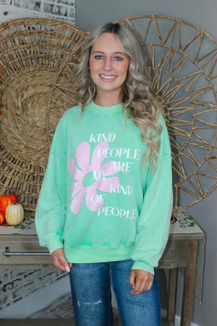 "Kind People Are My Kind Of People" Oversized Sweatshirt