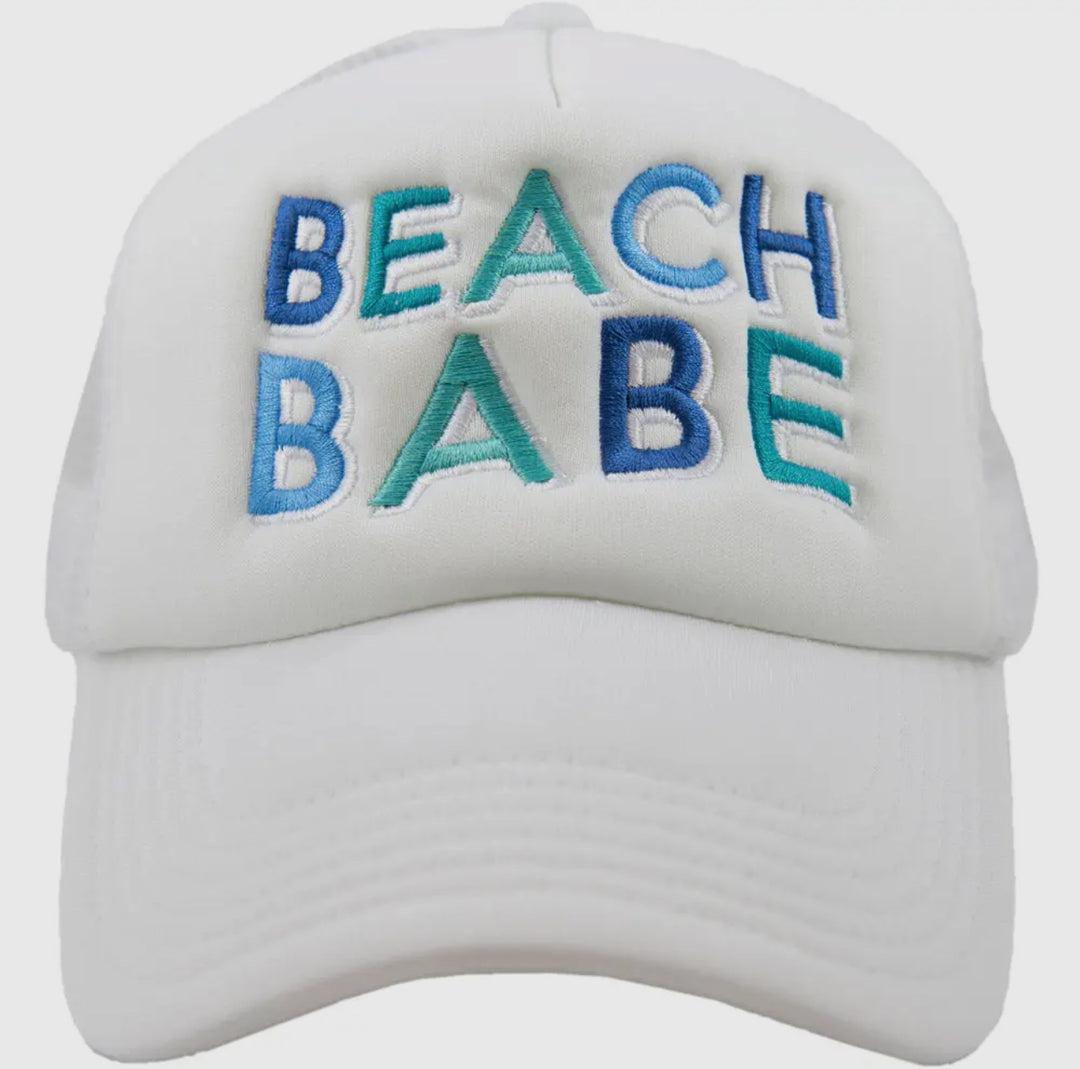 Beach Babe Trucker Hat "White"