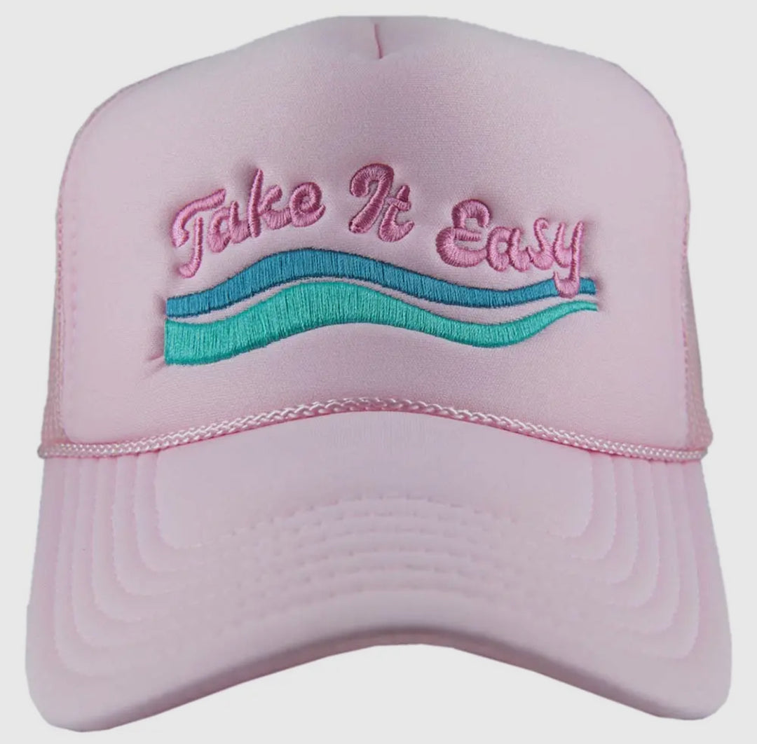 Take It Easy Trucker Hat "Light Pink"