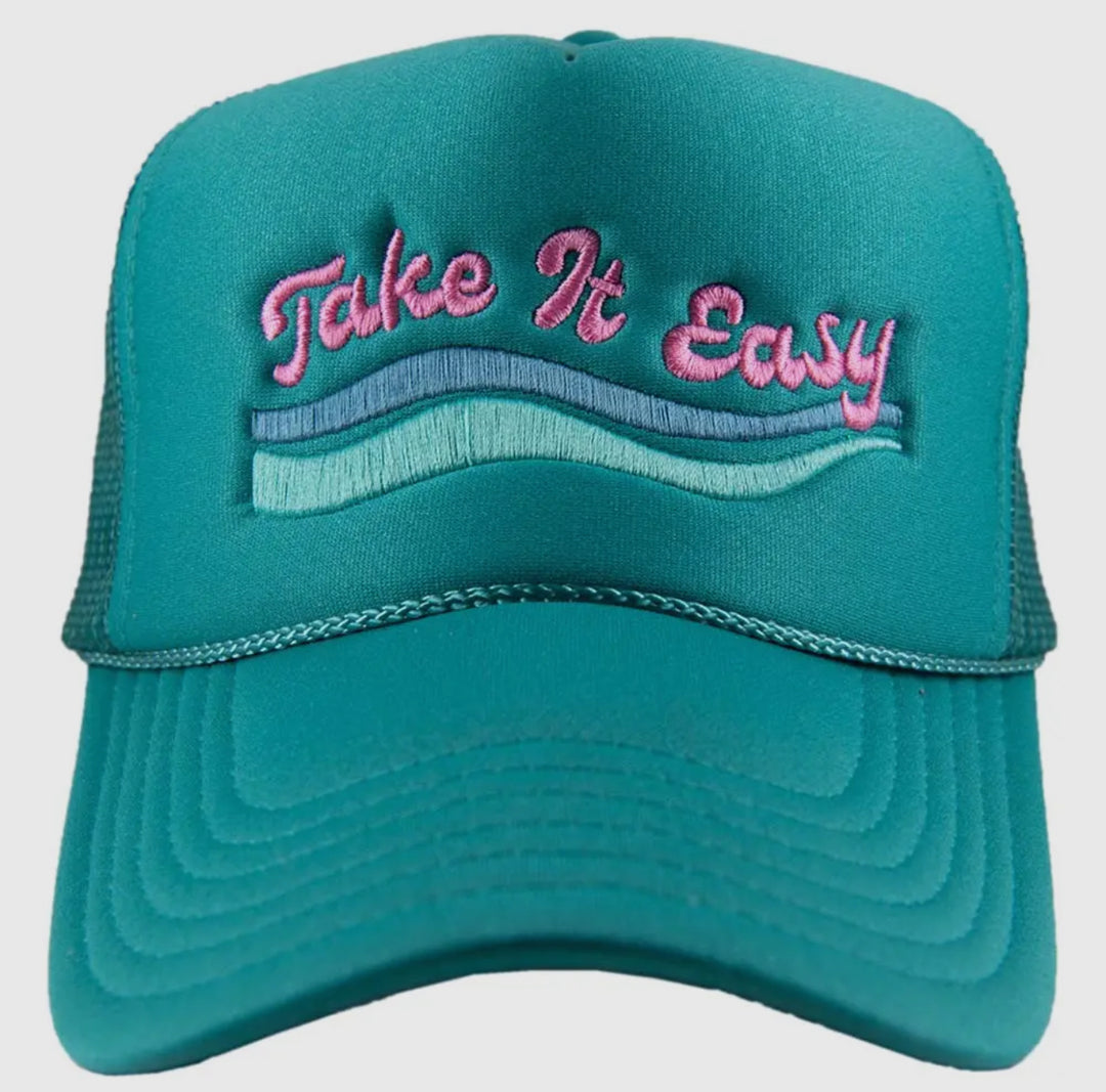 Take It Easy Trucker Hat "Teal"