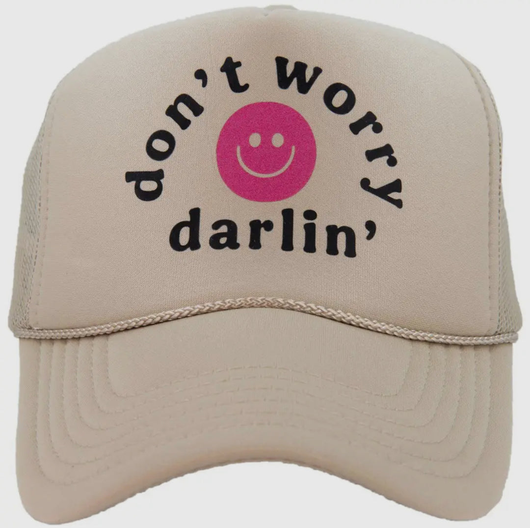 Don't Worry Darlin' Trucker Hat "Khaki"